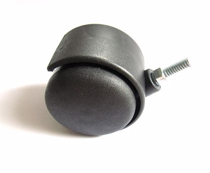Obrázek Průmyslové kolečko lehké, ø50mm, bez brzdy, šroub M8x15mm, černé